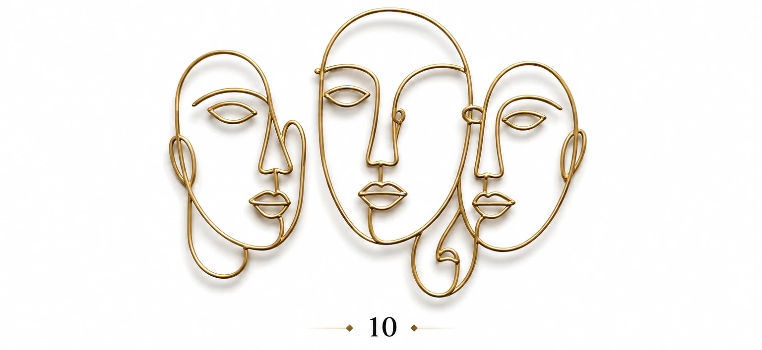 Abstract Faces (WA-007) — official IndiArt decorative wall art