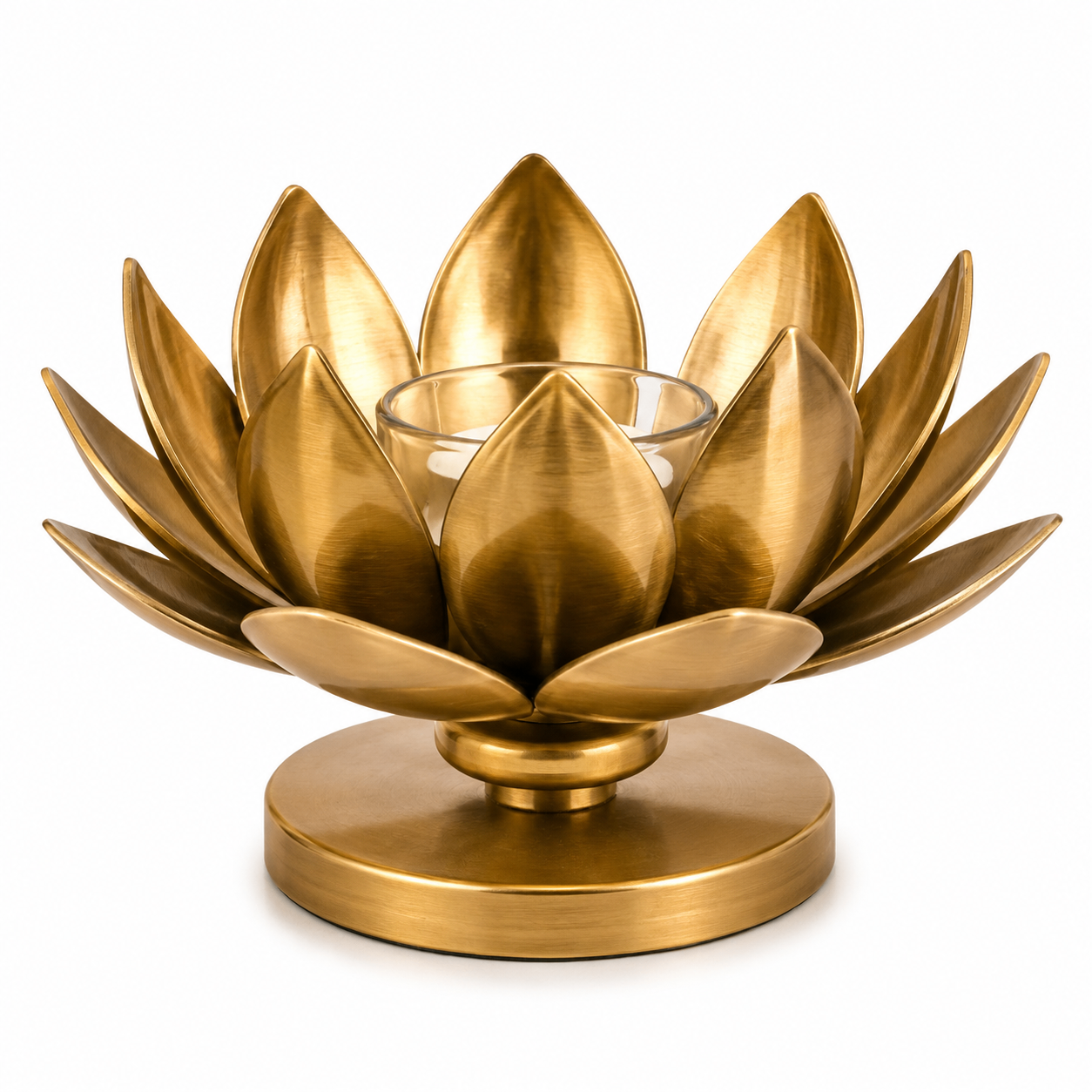 Ornate Brass Candle Holder (CH-005) — handcrafted candle holder by IndiArt