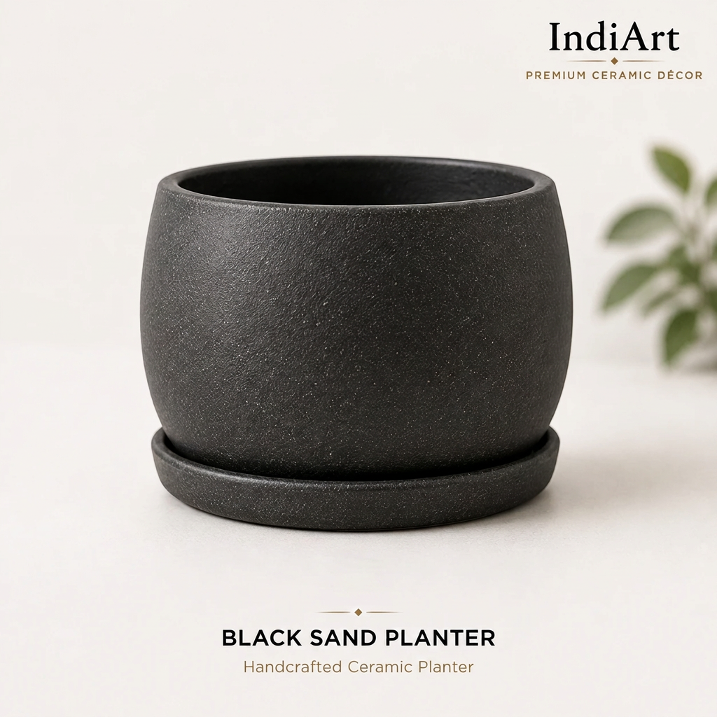 Black Sand Planter ceramic planter – IndiArt UK