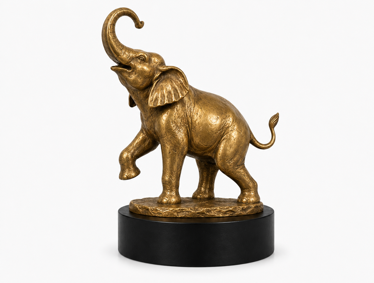 Majestic Elephant Sculpture (SC-003) — official IndiArt decorative sculpture
