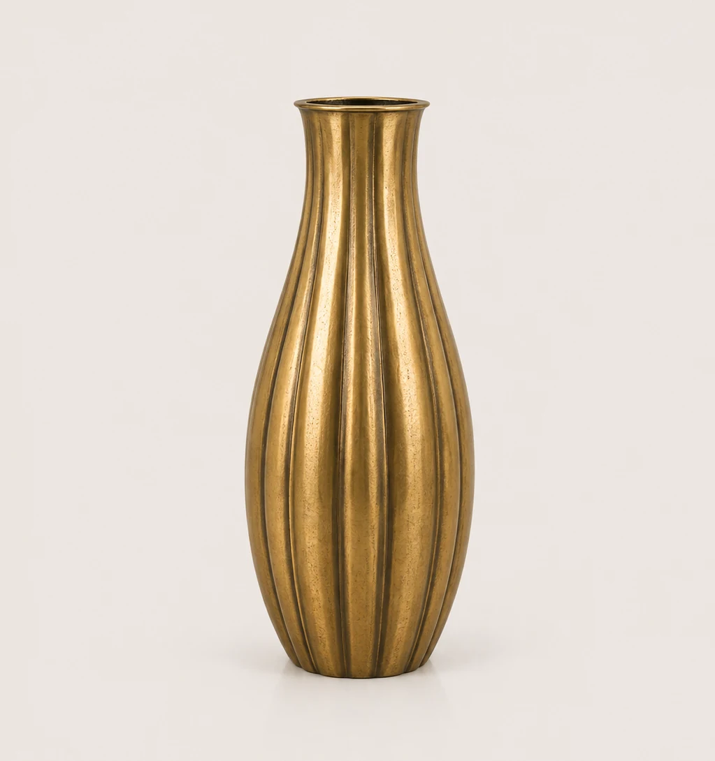 Fluted Tall Vase (VA-007) — official IndiArt decorative vase
